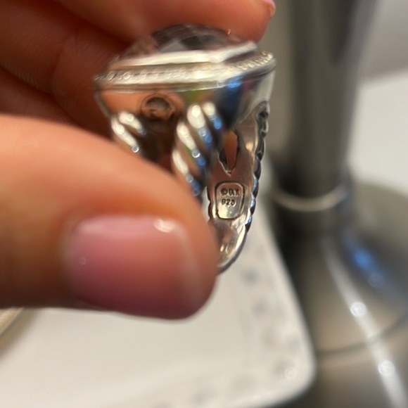 David Yurman 14MM Lavender Amethyst Albion Ring diamonds 925 rare authentic 10.5 - Picture 14 of 16